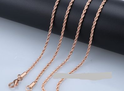 Rose Gold Stainless Steel 30" Chain