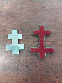Two Vintage Masonic Knights Templar Badges