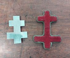 Two Vintage Masonic Knights Templar Badges