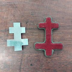 Two Vintage Masonic Knights Templar Badges