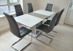 Linda extendable dining table with chairs