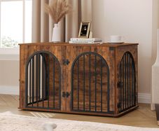 Wooden Dog Crate, Indoor Kennel for Small/Medium/Large Dogs 100 cm