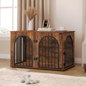 Wooden Dog Crate, Indoor Kennel for Small/Medium/Large Dogs 100 cm
