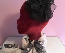 Black Fascinator Hair Clip  or  Large Corsage Style Brooch