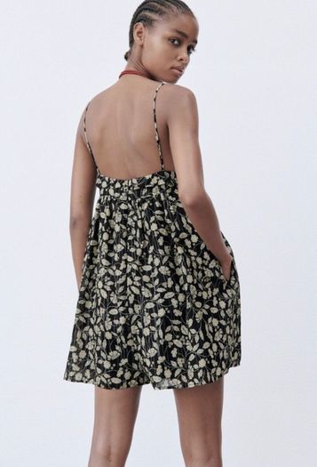 Zara metallic thread playsuit with pockets