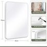 55 x 75cm Rectangle Mirror, Rectangular Hanging Wall Mirror - Home Decorative Wall Mounted Vanity Mirror for Bathroom, Dressing Room & Living Room, White Image 2