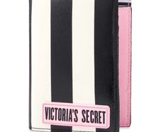 VICTORIA'S SECRET Passport Cover Iconic Black And White Stripe