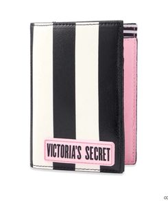 VICTORIA'S SECRET Passport Cover Iconic Black And White Stripe