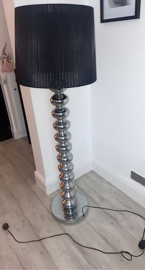 chrome large floor lamp