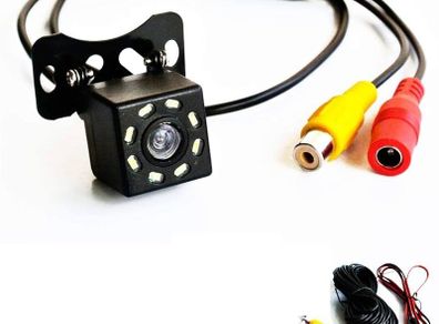 170 Degree Universal Reverse Waterproof Wide Lens 4 LED Car Rear View Camera Vehicle Parking Assistance Night Vision Parking Line
