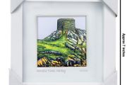 Dalkey Island, Martello Tower, Dublin, 4x4in framed print by artist Helen Mathews
