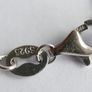 Vintage 925 Sterling Silver necklace with teardrop and round stone pendant Image 7