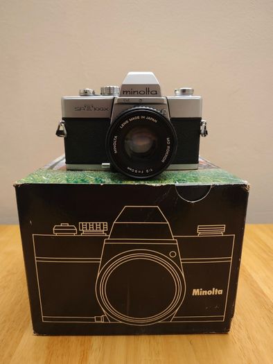 Minolta SRT100X (1978) + MD Rokkor 50mm f/2 - Serviced & in Original Box ! Film Camera