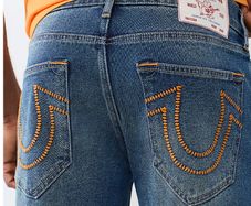 True Religion Ricky Ladder stitch straight jeans