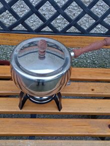 Vintage Chrome Fondue Pot
