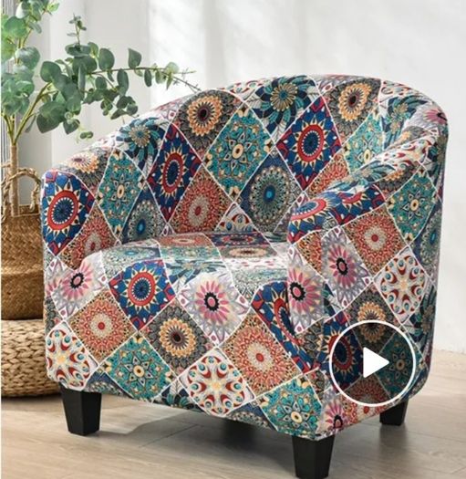 Bohemian club armchair cover