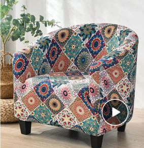 Bohemian club armchair cover
