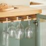 Kitchen Island portable With Wine Glass Holder Kitchen Cabinet Image 8