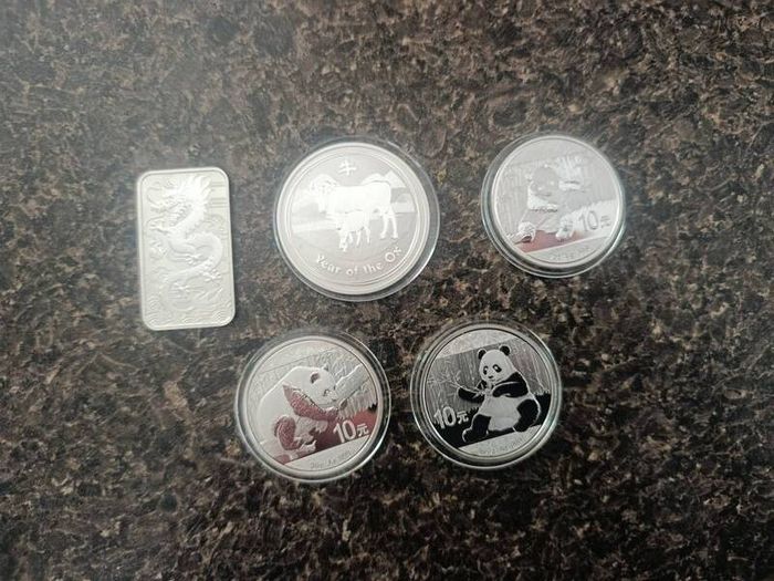 5 1 oz Silver. Bullion Coins. Registered Postage Included