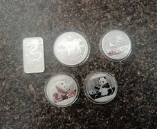 5 1 oz Silver. Bullion Coins. Registered Postage Included