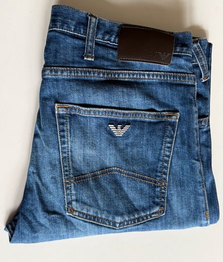 Armani Jeans Blue Denim Straight Fit Size 34