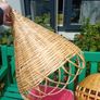 pair of vintage wicker light shades Image 3