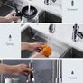 Kitchen Tap, Kitchen Mixer Taps with Pull Out Sprayer, Swivel Single Handle High Arc Pull Down Stainless Steel Sink Faucet, Polished Chrome Image 3