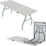 Folding Table 6ft Heavy Duty Extra Strength Camping Buffet Wedding Market Garden Party Car Boot Stall Picnic Trestle Indoor Outdoor Foldaway Carry Handle Image 2
