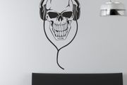 Skull With Headphones wall decal
