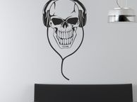 main image for ad Skull With Headphones wall decal