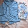 Made In Italy Blue Tropical Leaf Co Ord Lounge Set Relaxed Holiday Fit Image 2
