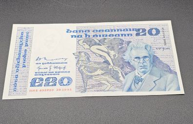 Irish 20 Punt Banknote 1981 Yeats Uncirculated