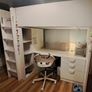 Loft bed with desk and drawers. Image 4