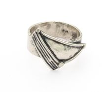 Vintage Brutalist 925 Sterling Silver Ring