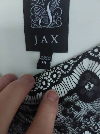 Jax black and white lace dress (free postage)