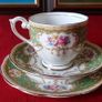 For Collectors Antique Queen Anne Regency Green Fine Bone China Gold Gilt Cabinet Tea Set Trio Made In England Image 6