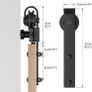 Sliding Barn Door Kit 6FT/183CM Black Heavy Duty Image 4