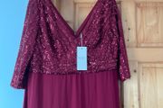 Stunning Ever Pretty burgundy plus size occasion dress New