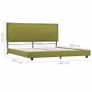 Bed Frame Green Fabric 150x200 cm Image 7
