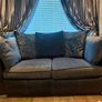 Charcoal Grey Fabric 2 Sofas 2 and 3 seater  - 550 eouros both Image 2