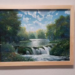 Ihor Tormin "Sunny day by a waterfall"