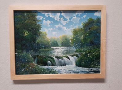 Ihor Tormin "Sunny day by a waterfall"