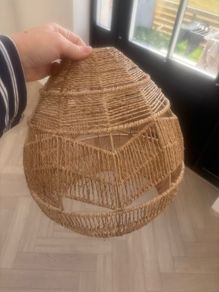 Wicker light shade