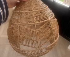 Wicker light shade