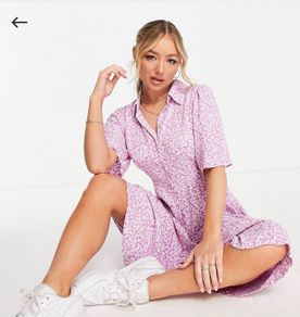 Y.A.S Midi Floral Shirt Dress (Size S or a  UK 10)