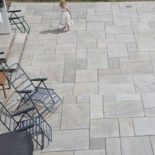 Kandla Grey Sandstone Hand-Cut Calibrated Paving Patio Pack B / 15.12m2
