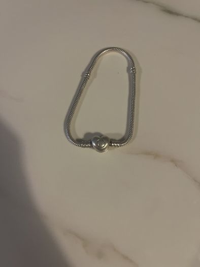 Pandora Moments Heart Clasp Snake Chain Bracelet