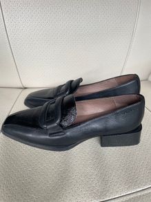 Wonders Black leather Loafers