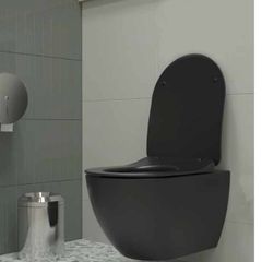 EX Display Black Wall hung pan & Toilet Seat