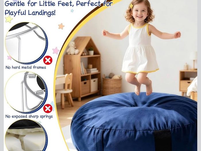 Sensory Crash Pad for Kids, Autism Crash Mat for Jumping, Climbing&Playing Crash Pad with Handles & Anti-Slip Bottom,Washable Landing Pad for Autism,Lightweight for Bedroom/Classroom/Sensory Room
